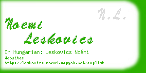 noemi leskovics business card